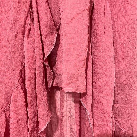 NWT Lulus Airy Aura Rusty Rose Strapless Ruffled High-Low Dress Size XS - Picture 9 of 13